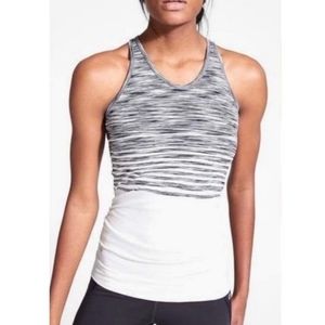 Athleta Grey Striped Tank XL